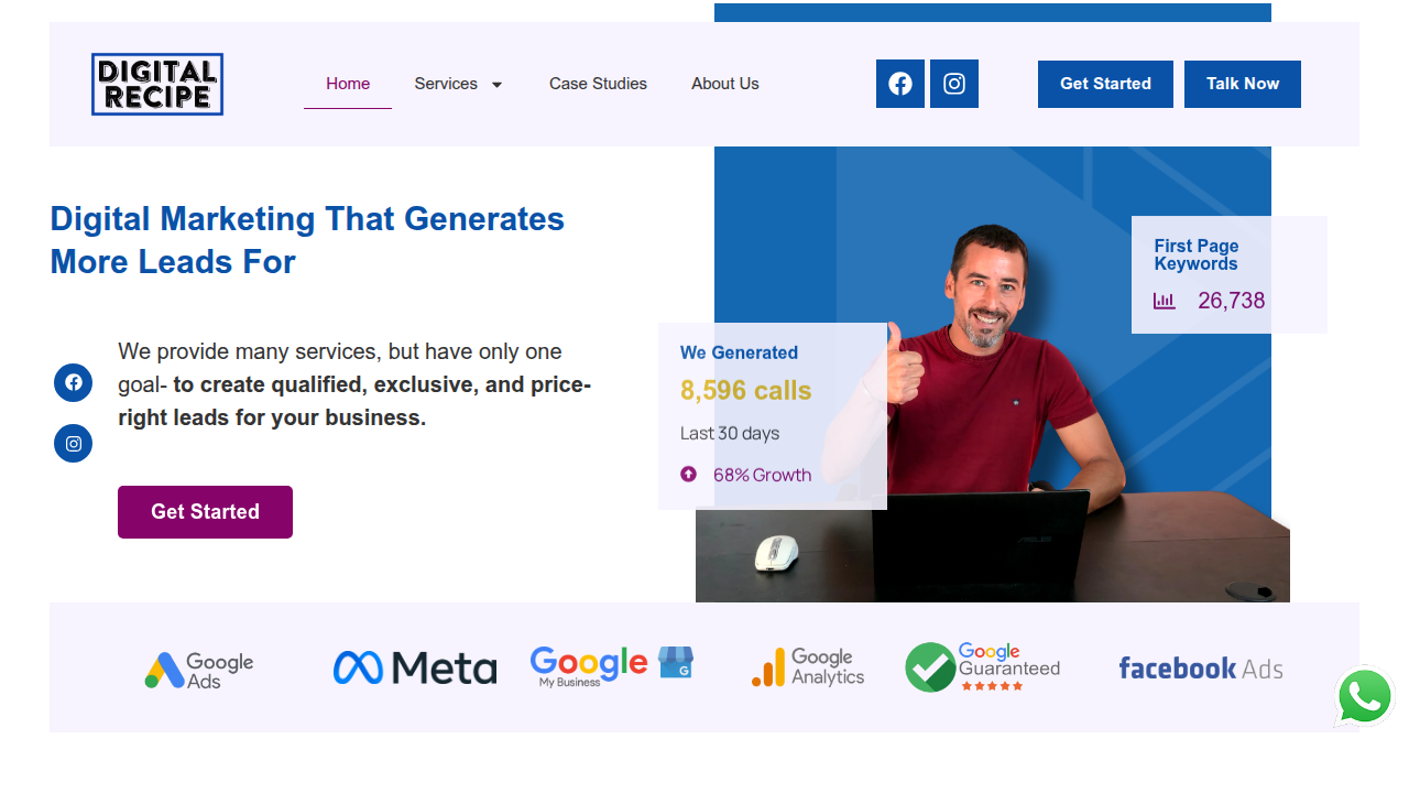 Digital Recipe website