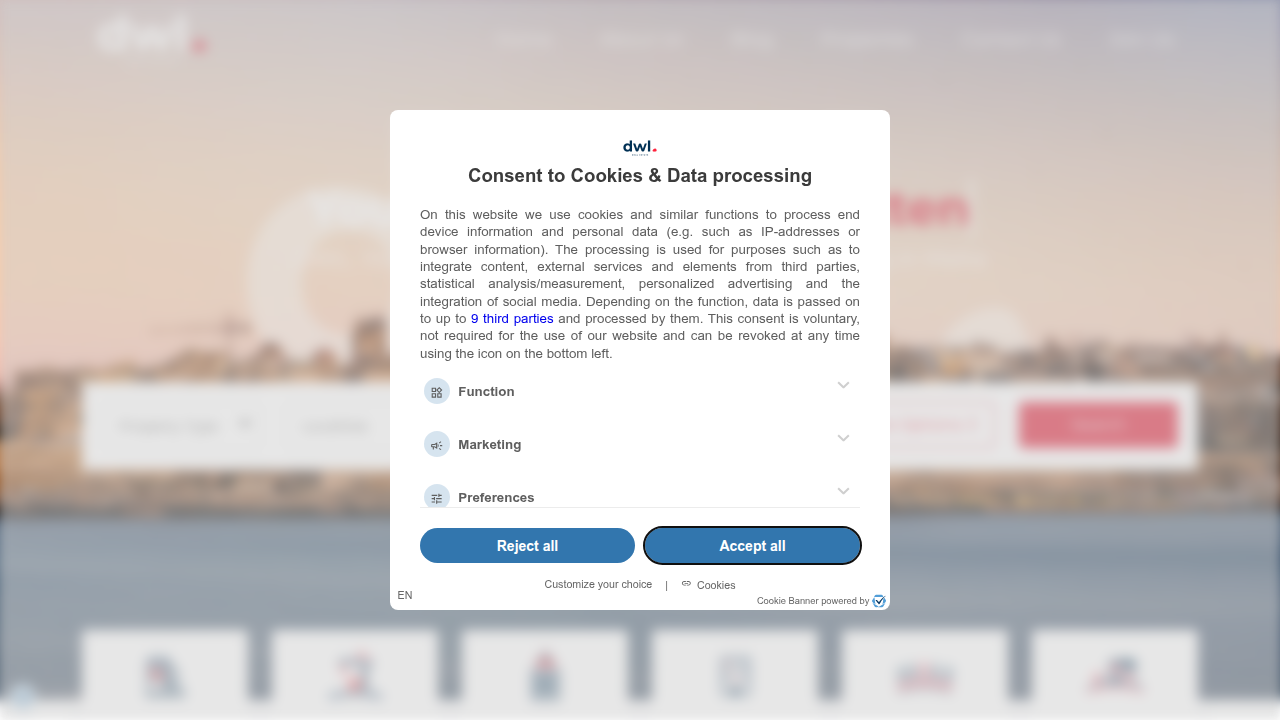 Dwl. Real Estate website