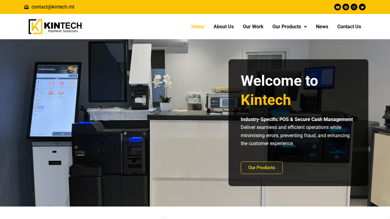 Kintech - Payment Solutions website