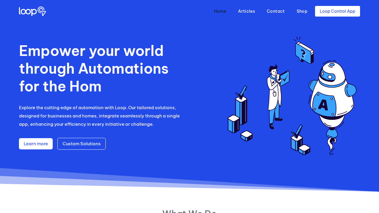 Loop Services website