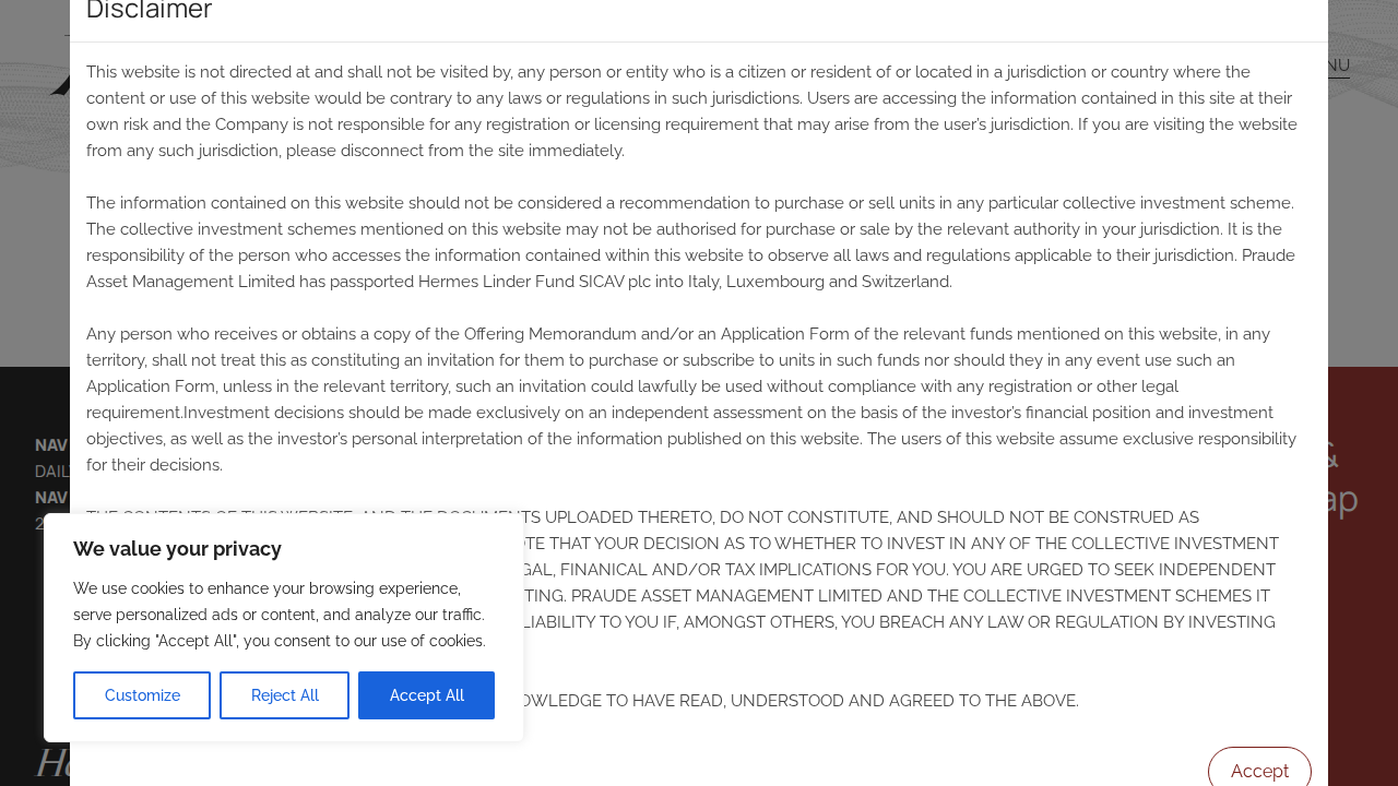 Praude Asset Management website