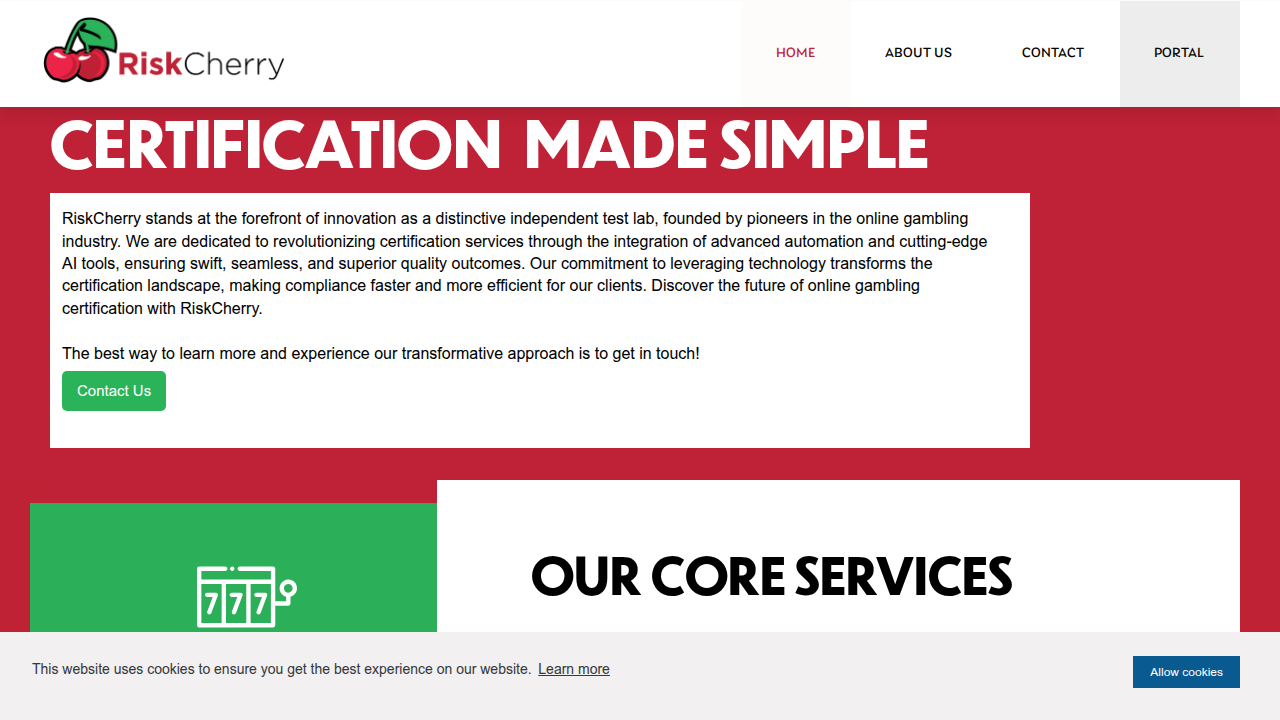 Riskcherry website