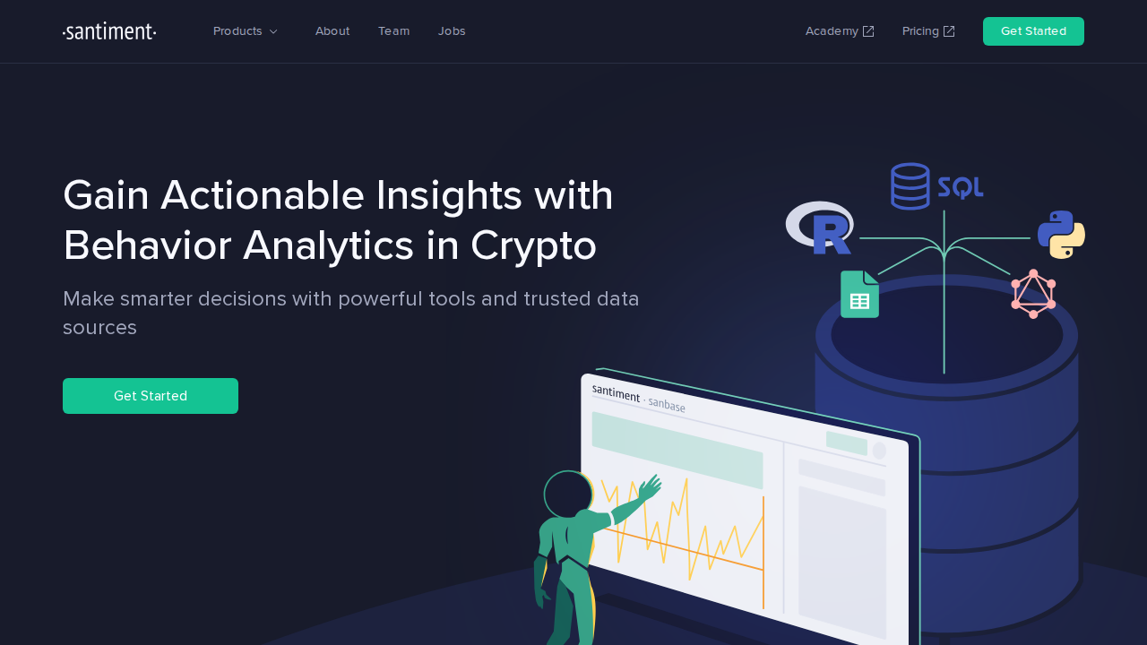Santiment Ag website